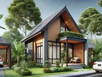 A modern small residential house design optimized for tropical climates.