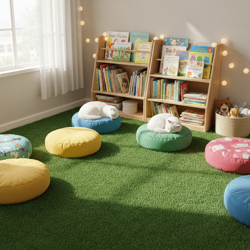 Green Play: Creative Artificial Grass Rug Ideas for Dynamic Kids Learning Spaces - image 1