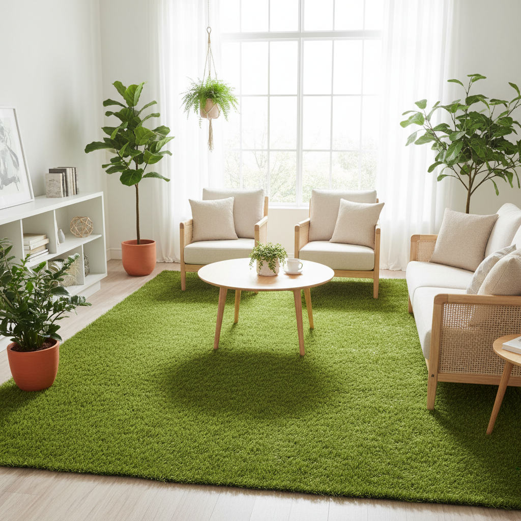 Bring the Outdoors In: Transform Your Living Room with Indoor Artificial Grass Rug Ideas - image 1