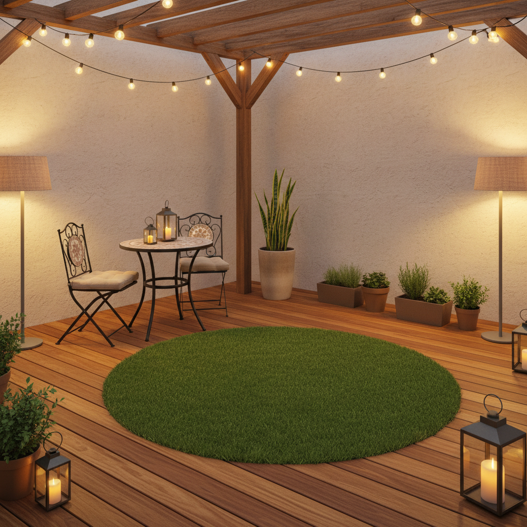 Transform Your Tiny Oasis: Creative Artificial Grass Designs for Small Patios - image 2