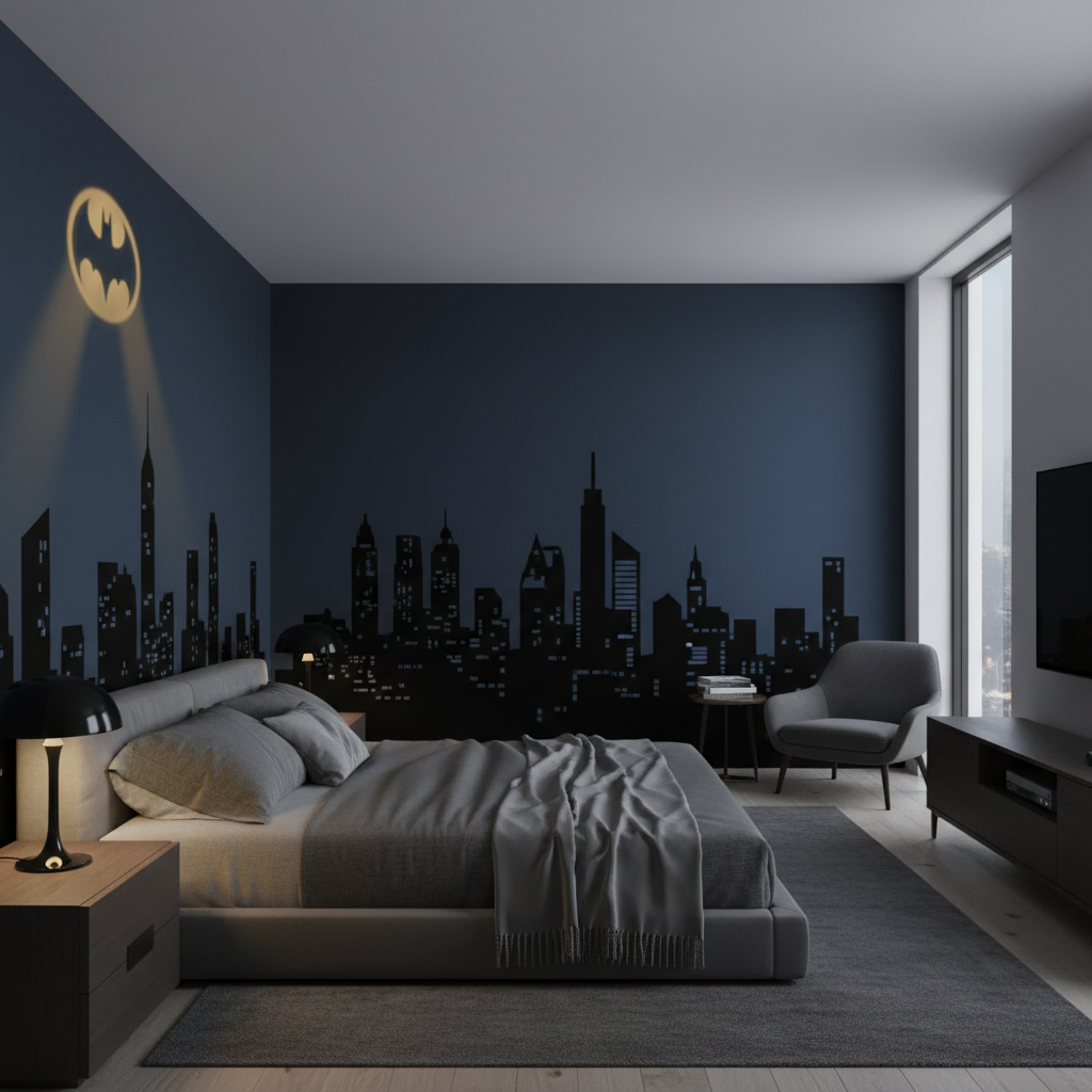 Unleash Your Inner Hero: Daring Superhero Bedroom Accent Wall Ideas - image 2
