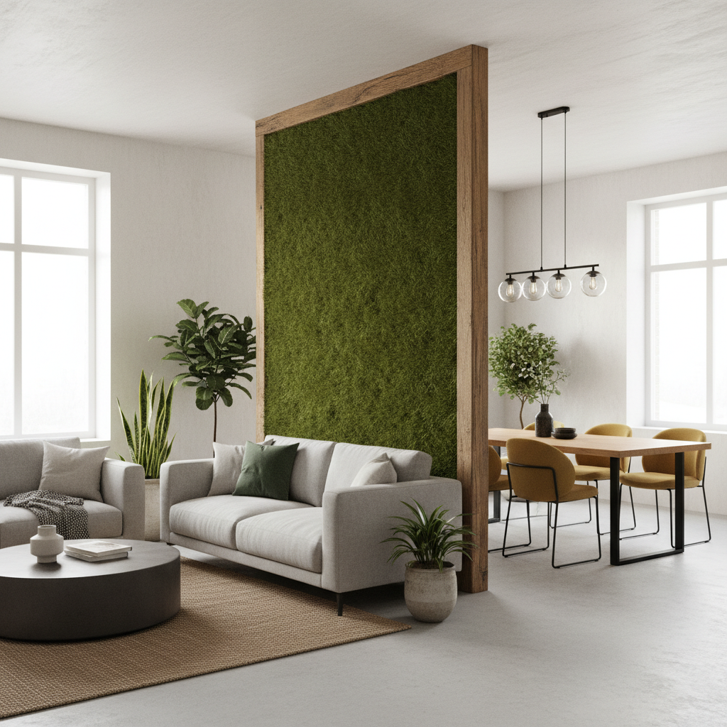 Creative Artificial Grass Room Divider Ideas for Open Spaces to Enhance Your Home - image 1