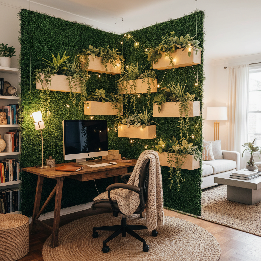 Creative Artificial Grass Room Divider Ideas for Open Spaces to Enhance Your Home - image 2