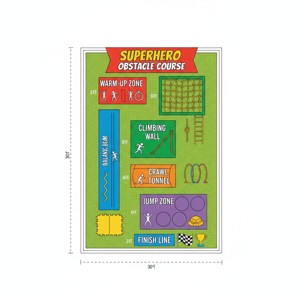 Superhero Playground Obstacle Ideas for Kids: DIY Training Course Plans, Materials & Safety Tips - image 2